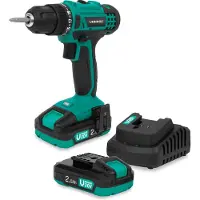 Vonroc Taladro atornillador a batería 20V | Incluye 2 baterías de 2,0Ah y cargador