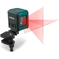 Vonroc Láser de línea cruzada | Rojo - autonivelante - 10 metros de alcance