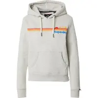 Superdry para mujer. W2012488A Sudadera con capucha Rainbow Stripe gris (L), Casual, Algodón, outlet 2026.