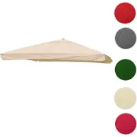 Mendler Funda de repuesto para toldo de lujo HWC-A96 con solapa, funda para toldo, 3,5 x 3,5 m (diámetro 4,95 m), poliéster, color crema