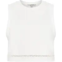 AllSaints Ewelina Lila Top Chalk White Talla: L | Camisetas de Tirantes Outlet | Mujer | Blanco