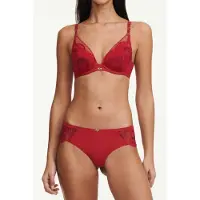 Chantelle Co Bra Tshirt Plunge Passion Red/aubergine Talla: B85 | Brasieres Outlet | Mujer | Rojo