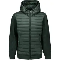 No-excess Jacket Hooded Padded Mix With Knit Dark Steel Talla: M | Chaquetas Finas Outlet | Hombre | Blanco