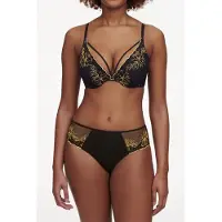 Chantelle Co Bra Tshirt Push Black/yellow Talla: C70 | Brasieres Outlet | Mujer | Negro