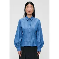 ZENGGI Fitted Puff Sleeve Shirt Ocean Blue Talla: XS | Blusas Outlet | Mujer | Azul