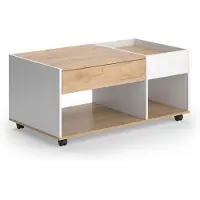 Vicco Mesa de centro Maik Oro potencia roble/blanco 110 x 60 cm con cajón, Model 55569
