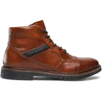 Bugatti Botas con cordones marrón castaño / negro