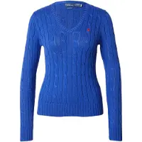 Ralph Lauren para mujer. 211971870008 Jersey de algodón en punto de ochos azul (M), Casual, Manga larga, outlet 2026.