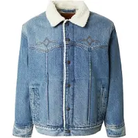 Levi's Chaqueta de entretiempo 'Western Sherpa Trucker' azul denim / blanco natural
