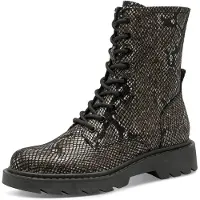 Tamaris Botines con cordones marrón oscuro / gris claro / negro