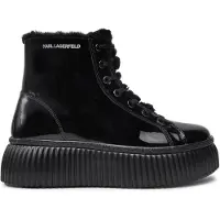 Karl Lagerfeld Botines con cordones 'KREEPER' gris plateado / negro