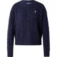 Ralph Lauren para mujer. 211A91216003 Jersey de lana y cachemira marino (M), Casual, Manga larga, outlet 2026.