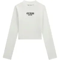 GUESS Camiseta negro / blanco