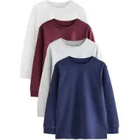 Next Camiseta azul noche / gris claro / rojo vino / blanco