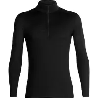 Icebreaker - Ropa interior térmica - M Merino 200 Oasis LS Half Zip Black de Lana - Talla XS - Negro