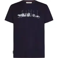 Icebreaker - Merino 150 Tech Lite S/S Tee The Peaks - Camiseta de merino size L, azul