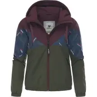 Ragwear Chaqueta funcional 'Rochele Youmodo' azul oscuro / verde / rojo vino / blanco