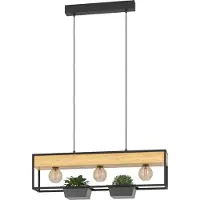 Eglo Libertad 1, soporte flexible, disponible en , marrón, madera, acero y madera, forma rectangular, color