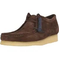 Clarks para hombre. 26156606 Zapatos de piel Wallabee marrón (44), Plano, Ante, Cordones, Casual, outlet 2026.