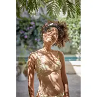 Louise Misha Bikini Top Vasalia Yellow Spring Flower Talla: XXL | Bikinis Outlet | Mujer | Amarillo