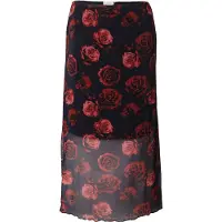 ONLY Falda 'CARROSETTA' rojo claro / rojo oscuro / negro