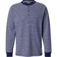 Scotch & Soda Relaxed Fit Striped Henley Navy/white Stripe Talla: XL | Manga Larga Outlet | Hombre | Azul