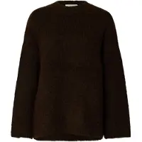 Selected Jersey talla grande 'SLFGabriella' marrón oscuro