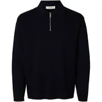 Selected Media Cremallera Jersey Hombres Azul XXL