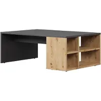 Vicco Mesa de centro Danny Antracita 90 x 60 cm con estantes, Model 57323