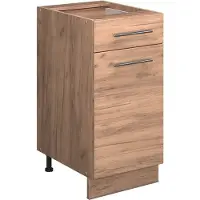 Vicco Mueble bajo de cocina Fame-Line Roble dorado 40 cm , ET Mármol, Model 57184