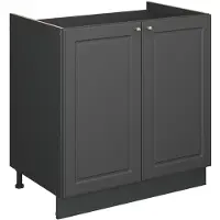 Vicco Armario bajo para fregadero Fame-Line Antracita-Oro Landhaus 80 cm sin encimera, Model 57023