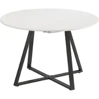 Vicco Mesa de comedor Loyd Blanco/Negro 120-160 x 120 cm extensible, Model 56515