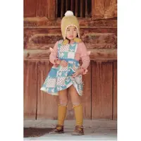 Louise Misha Dress Mira Stone Blue Patchwork Talla: 10Y | Vestidos Outlet | Unisex | Azul