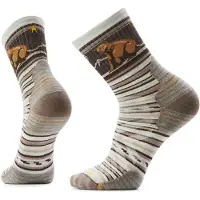 Smartwool - Hike Targeted Cushion Bear Stripe Mid Crew Socks - Calcetines de trekking size 46-49, beige