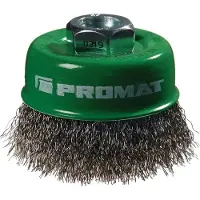 Nordwest Cepillo de limpieza, diámetro 60 mm, calibre del alambre 0,3 mm, acero inoxidable, 12500 min⁻¹, marca PROMAT