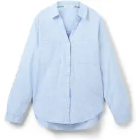 Tom Tailor Blusa azul claro / blanco