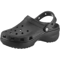 Crocs - Women's Classic Platform Clog - Sandalias size W11, negro
