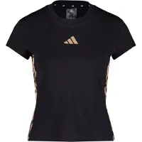 Adidas adidasCamiseta con las 3 bandas y estampado de inspiración animal S Black / Multicolor / Warm Sandstone Mujer
