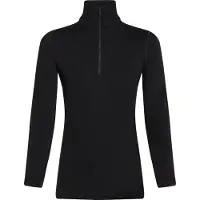 Icebreaker - Ropa interior térmica mujer - W Merino 260 Oasis LS Half Zip Black de Lana - Talla L - Negro