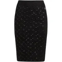 Karl Lagerfeld Embellished Knit Skirt Black Talla: L | Faldas Midi Outlet | Mujer | Negro