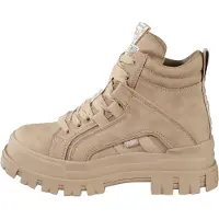 Buffalo Botines con cordones 'Aspha' beige / amarillo / blanco