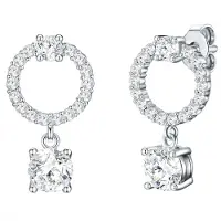 Lulu & Jane Pendientes plata / transparente