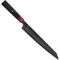 Yaxell Rei YL37439, acero damasco de 69 capas, VG10, recubrimiento DLC, sujihiki, 23 cm