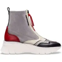 Hispanitas para mujer. CHI243628 Botines de piel deportivos gris, multicolor (42), 3 a 5cm, Cremallera, Casual, outlet 2026.