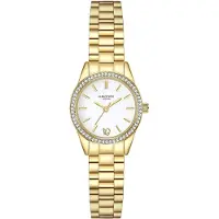 Glanzstücke Reloj analógico dorado / blanco