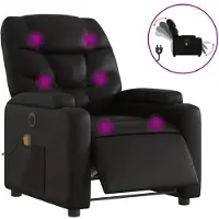 vidaXL Silla de masaje eléctrica, color , tapizada en cuero sintético ()