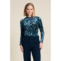 Pom Amsterdam Turtleneck - Feathers Blue Talla: 34 | Manga Larga Outlet | Mujer | Azul