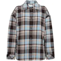 KnowledgeCotton Apparel - Women's Heavy Flannel Check - Blusa size XL, gris