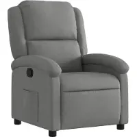 vidaXL Sillón reclinable , tapizado en tela, color gris oscuro