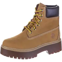 Timberland Botines con cordones 'Stone Street 6-Inch' cognac / marrón oscuro / negro
